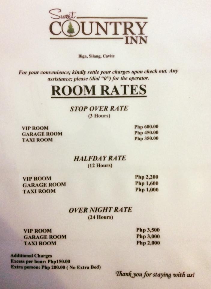 List of Motels in Cavite