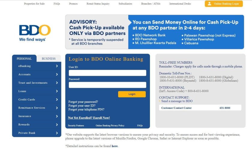 Send Money from BDO to GCash